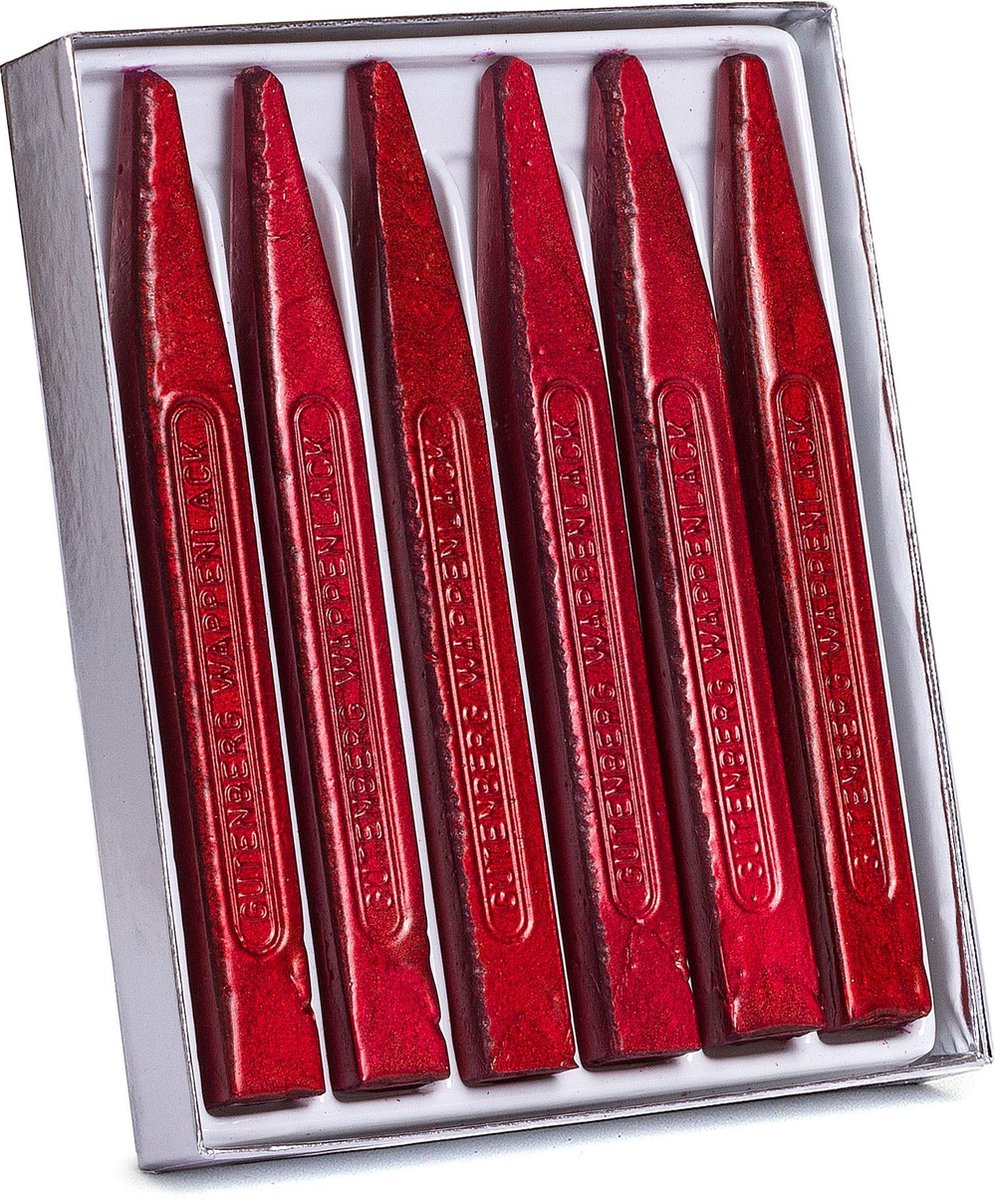 Gutenberg Wappenlack | Robijnrood | Doos van zes